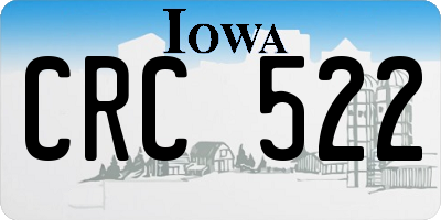 IA license plate CRC522