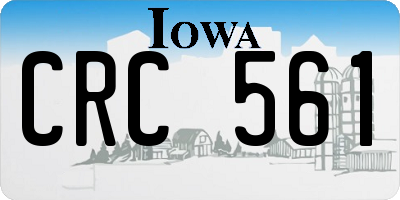 IA license plate CRC561