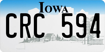 IA license plate CRC594