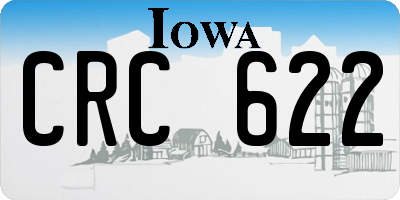 IA license plate CRC622