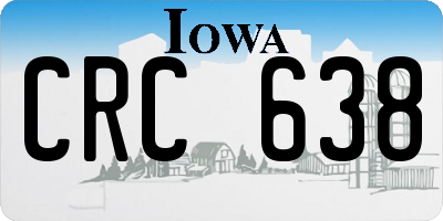 IA license plate CRC638