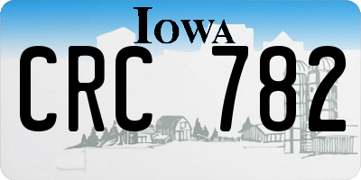 IA license plate CRC782