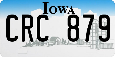 IA license plate CRC879