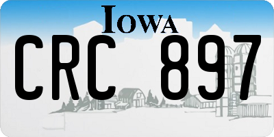 IA license plate CRC897