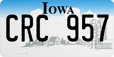 IA license plate CRC957
