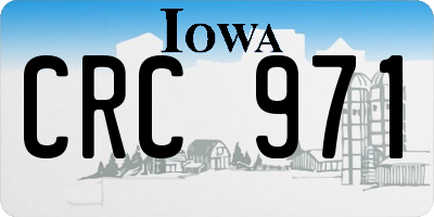 IA license plate CRC971