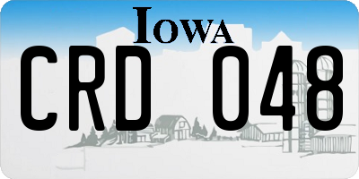 IA license plate CRD048