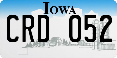 IA license plate CRD052
