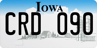IA license plate CRD090