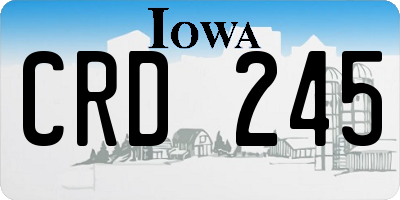 IA license plate CRD245
