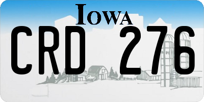 IA license plate CRD276