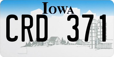 IA license plate CRD371