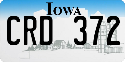 IA license plate CRD372