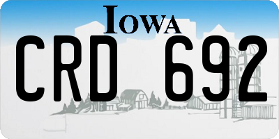 IA license plate CRD692