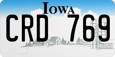 IA license plate CRD769