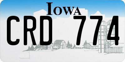 IA license plate CRD774