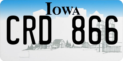 IA license plate CRD866