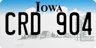 IA license plate CRD904