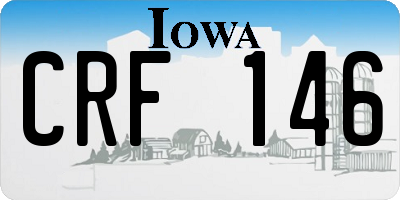 IA license plate CRF146