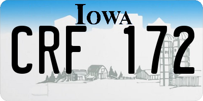 IA license plate CRF172