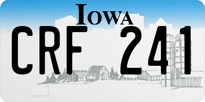 IA license plate CRF241