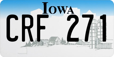 IA license plate CRF271