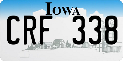 IA license plate CRF338