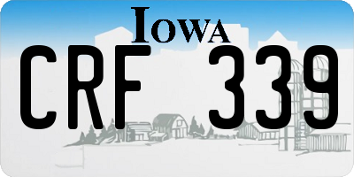IA license plate CRF339