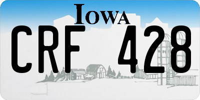 IA license plate CRF428