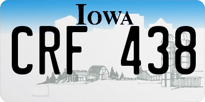 IA license plate CRF438