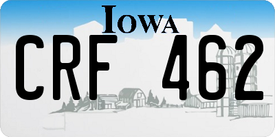IA license plate CRF462