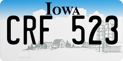 IA license plate CRF523