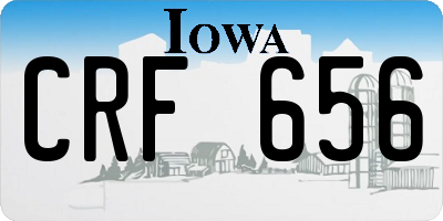 IA license plate CRF656