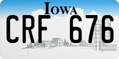 IA license plate CRF676