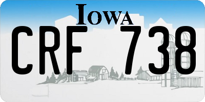 IA license plate CRF738