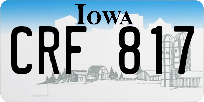 IA license plate CRF817