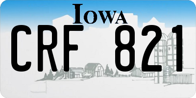 IA license plate CRF821