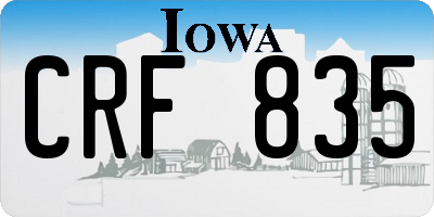 IA license plate CRF835
