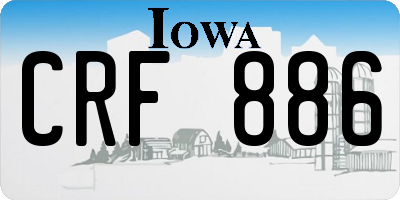 IA license plate CRF886