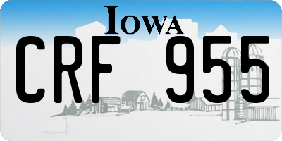IA license plate CRF955