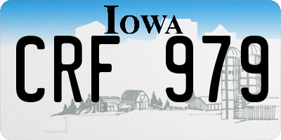 IA license plate CRF979