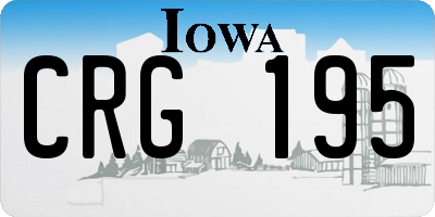 IA license plate CRG195