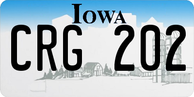 IA license plate CRG202