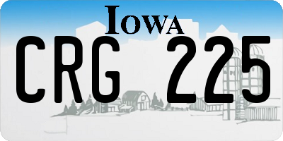 IA license plate CRG225