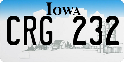 IA license plate CRG232