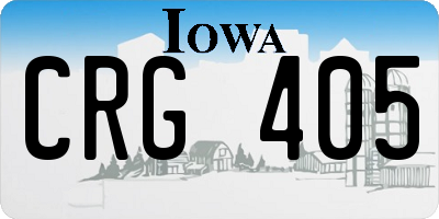 IA license plate CRG405