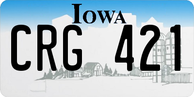 IA license plate CRG421