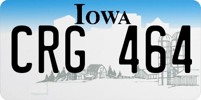 IA license plate CRG464