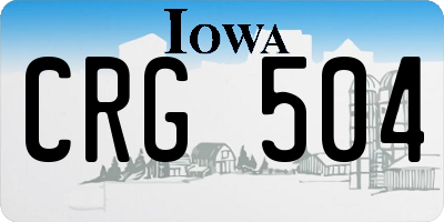 IA license plate CRG504