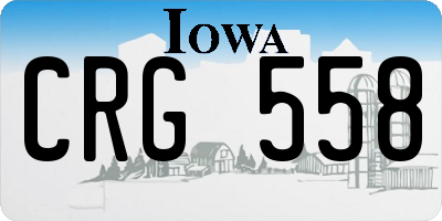 IA license plate CRG558